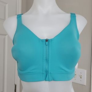 Old Navy GoDry PowerSoft High Support Teal Sports Bra 34D NWT